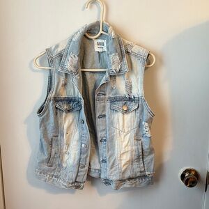 Almost Famous Light Blue Denim Vest